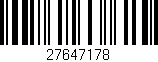Código de barras (EAN, GTIN, SKU, ISBN): '27647178'