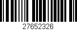 Código de barras (EAN, GTIN, SKU, ISBN): '27652326'