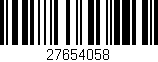 Código de barras (EAN, GTIN, SKU, ISBN): '27654058'
