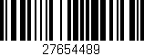 Código de barras (EAN, GTIN, SKU, ISBN): '27654489'