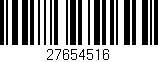 Código de barras (EAN, GTIN, SKU, ISBN): '27654516'
