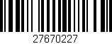 Código de barras (EAN, GTIN, SKU, ISBN): '27670227'