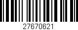Código de barras (EAN, GTIN, SKU, ISBN): '27670621'