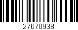 Código de barras (EAN, GTIN, SKU, ISBN): '27670938'