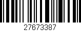Código de barras (EAN, GTIN, SKU, ISBN): '27673387'