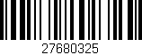 Código de barras (EAN, GTIN, SKU, ISBN): '27680325'