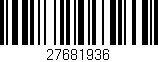 Código de barras (EAN, GTIN, SKU, ISBN): '27681936'
