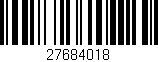 Código de barras (EAN, GTIN, SKU, ISBN): '27684018'
