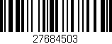 Código de barras (EAN, GTIN, SKU, ISBN): '27684503'