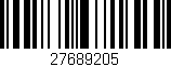 Código de barras (EAN, GTIN, SKU, ISBN): '27689205'