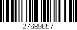 Código de barras (EAN, GTIN, SKU, ISBN): '27689657'
