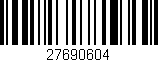 Código de barras (EAN, GTIN, SKU, ISBN): '27690604'