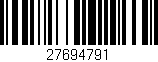 Código de barras (EAN, GTIN, SKU, ISBN): '27694791'