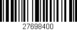 Código de barras (EAN, GTIN, SKU, ISBN): '27698400'