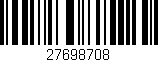 Código de barras (EAN, GTIN, SKU, ISBN): '27698708'