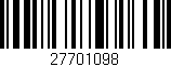 Código de barras (EAN, GTIN, SKU, ISBN): '27701098'