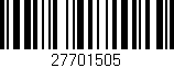 Código de barras (EAN, GTIN, SKU, ISBN): '27701505'