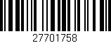 Código de barras (EAN, GTIN, SKU, ISBN): '27701758'