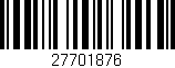 Código de barras (EAN, GTIN, SKU, ISBN): '27701876'