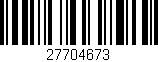 Código de barras (EAN, GTIN, SKU, ISBN): '27704673'