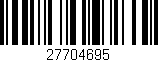 Código de barras (EAN, GTIN, SKU, ISBN): '27704695'