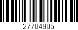 Código de barras (EAN, GTIN, SKU, ISBN): '27704905'