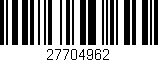 Código de barras (EAN, GTIN, SKU, ISBN): '27704962'