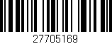 Código de barras (EAN, GTIN, SKU, ISBN): '27705169'