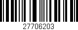 Código de barras (EAN, GTIN, SKU, ISBN): '27706203'