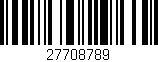 Código de barras (EAN, GTIN, SKU, ISBN): '27708789'