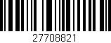 Código de barras (EAN, GTIN, SKU, ISBN): '27708821'
