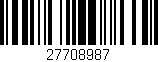Código de barras (EAN, GTIN, SKU, ISBN): '27708987'