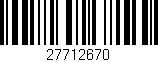 Código de barras (EAN, GTIN, SKU, ISBN): '27712670'