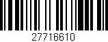 Código de barras (EAN, GTIN, SKU, ISBN): '27716610'