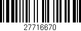 Código de barras (EAN, GTIN, SKU, ISBN): '27716670'