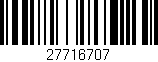 Código de barras (EAN, GTIN, SKU, ISBN): '27716707'