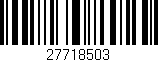 Código de barras (EAN, GTIN, SKU, ISBN): '27718503'