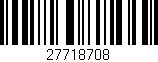 Código de barras (EAN, GTIN, SKU, ISBN): '27718708'