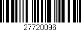 Código de barras (EAN, GTIN, SKU, ISBN): '27720096'