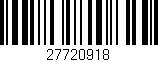 Código de barras (EAN, GTIN, SKU, ISBN): '27720918'