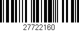Código de barras (EAN, GTIN, SKU, ISBN): '27722160'