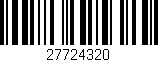 Código de barras (EAN, GTIN, SKU, ISBN): '27724320'