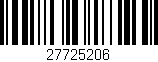 Código de barras (EAN, GTIN, SKU, ISBN): '27725206'