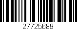 Código de barras (EAN, GTIN, SKU, ISBN): '27725689'