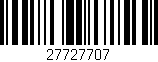 Código de barras (EAN, GTIN, SKU, ISBN): '27727707'