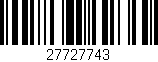 Código de barras (EAN, GTIN, SKU, ISBN): '27727743'