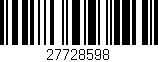 Código de barras (EAN, GTIN, SKU, ISBN): '27728598'