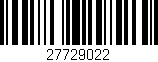 Código de barras (EAN, GTIN, SKU, ISBN): '27729022'