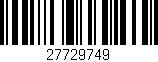 Código de barras (EAN, GTIN, SKU, ISBN): '27729749'