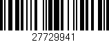 Código de barras (EAN, GTIN, SKU, ISBN): '27729941'